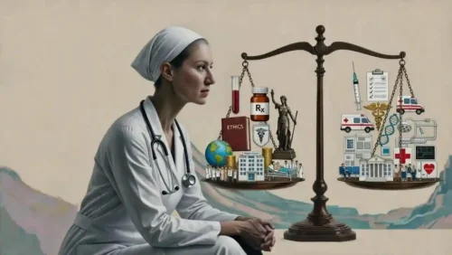 اینفوگرافیک ویژگیهای یک پزشک خوب، شامل مهارت علمی، ارتباط مؤثر، دقت در تشخیص، اخلاق حرفهای و توجه به بیمار