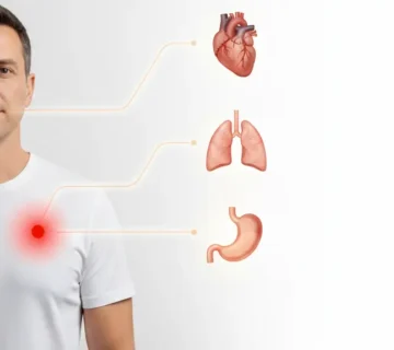 نشانه بیماری قلبی | درد قفسه سینه و نشانههای دیگر Chestpain 360x320