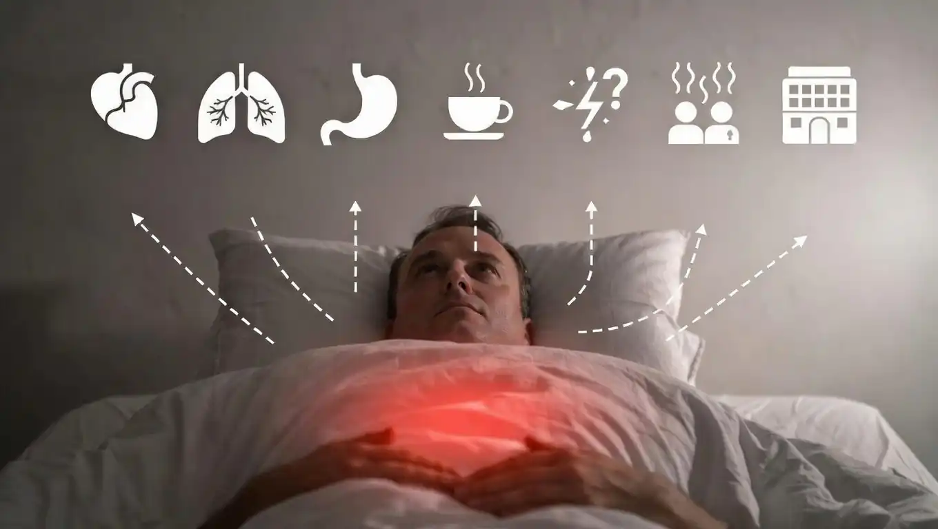 درد قفسه سینه هنگام دراز کشیدن، علت ها، عوامل خطر و مواقع مراجعه به پزشک یا اورژانس