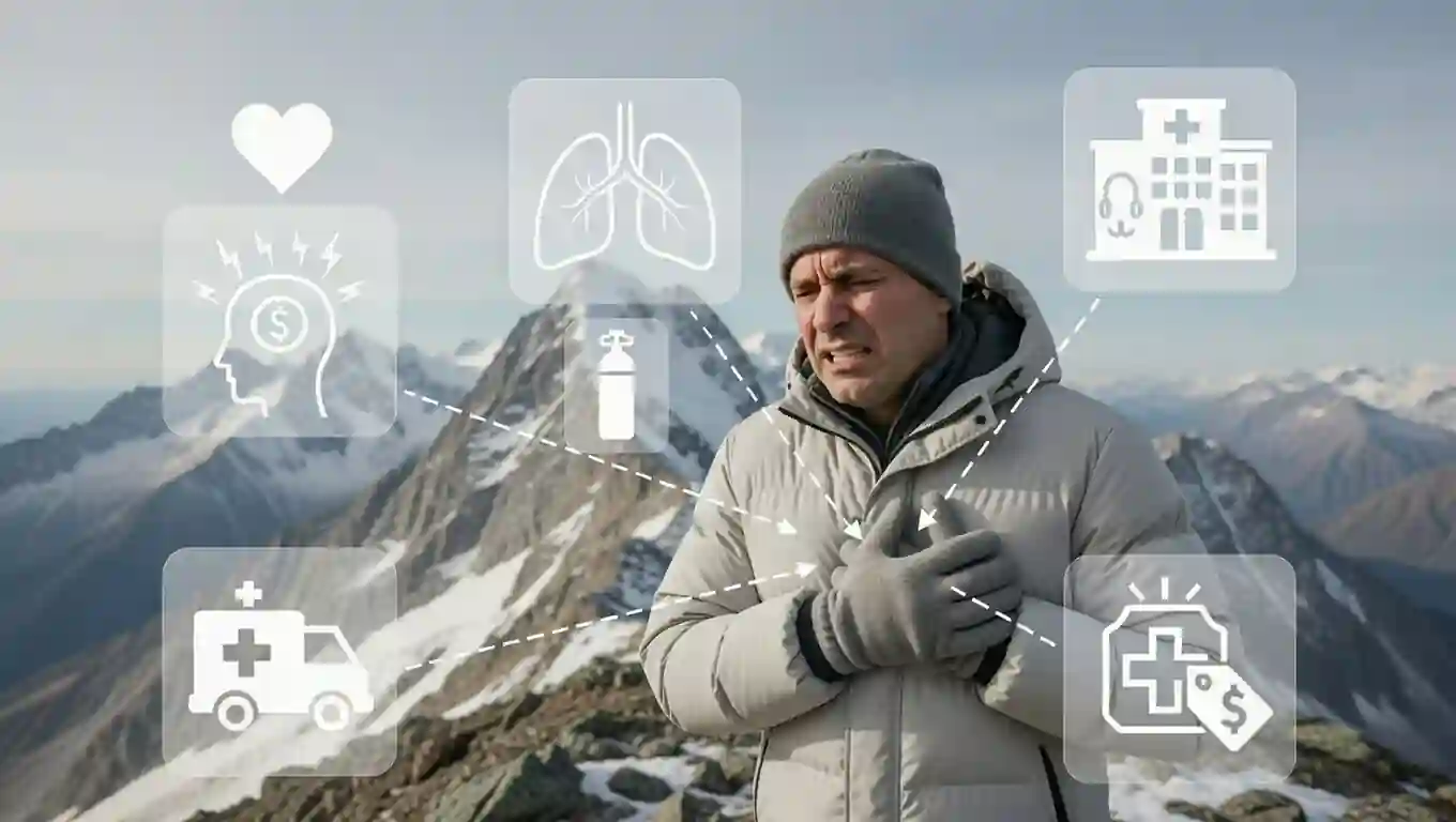 درد قفسه سینه در ارتفاع زیاد