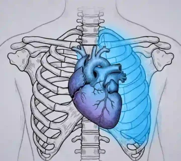درد سمت راست قفسه سینه از چیست؟ تفاوت علل قلبی و غیرقلبی اینفوگرافیک علل درد سمت راست قفسه سینه، شامل عوامل عضلانی، گوارشی، تنفسی، عصبی و نشانههای هشدار