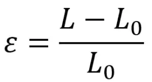 فرمول ساده کرنش خطی