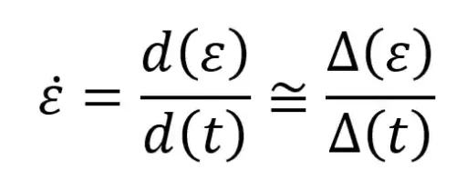فرمول ساده نرخ کرنش (استرین ریت) فرمول ساده نرخ کرنش (استرین ریت)
