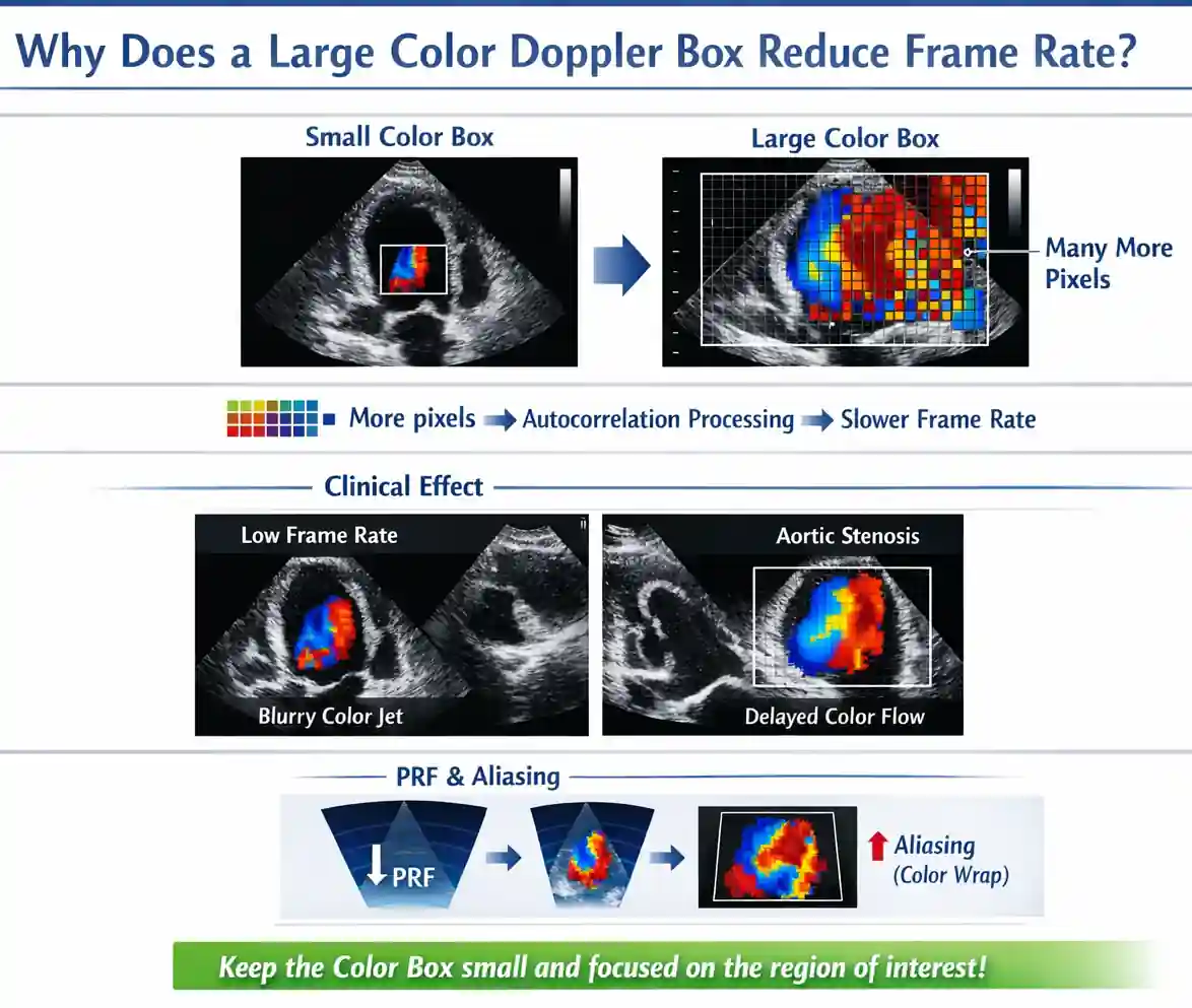 پرسشهای متداول داپلر رنگی نحوه تنظیم Color Box در اکوکاردیوگرافی