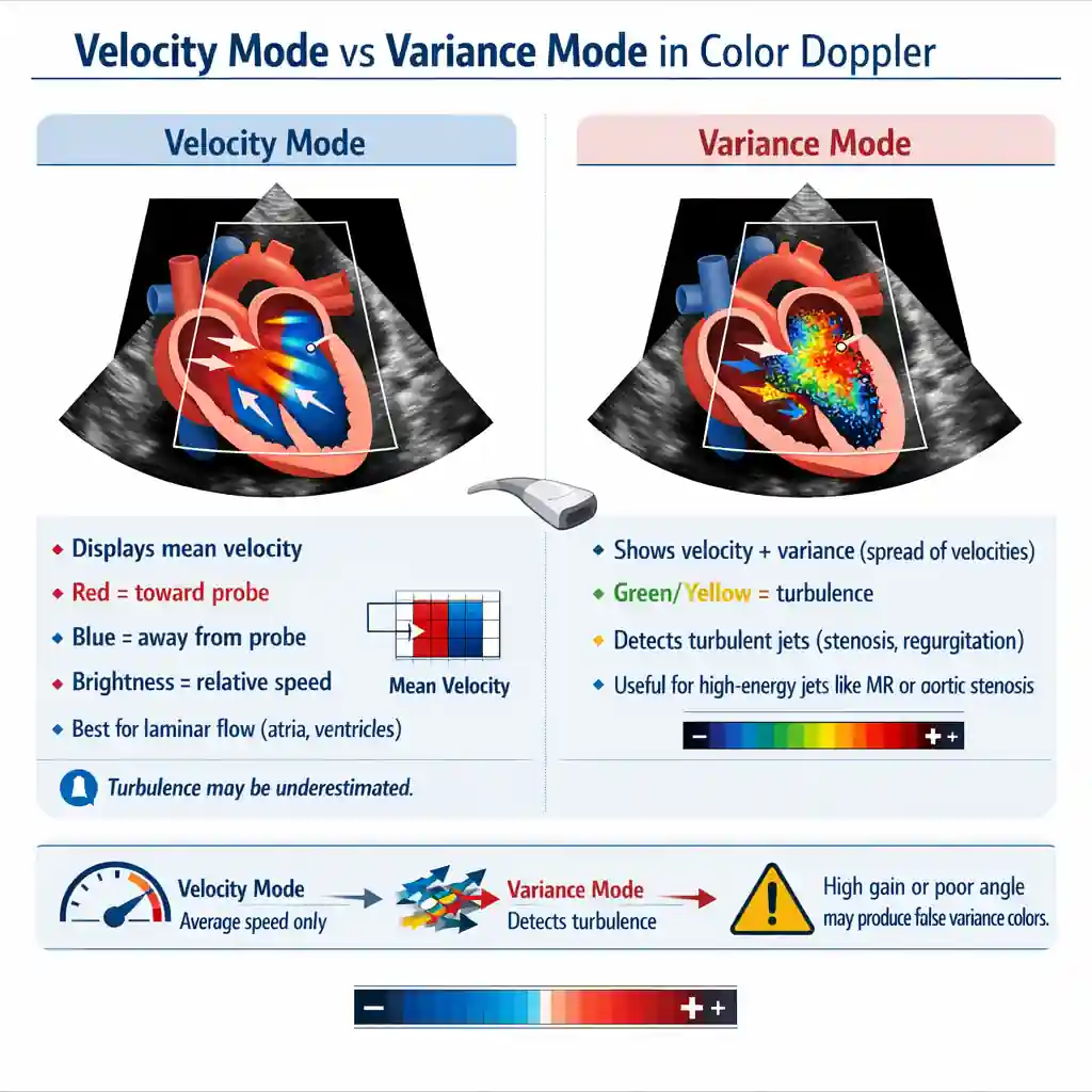 پرسشهای متداول داپلر رنگی پرسشهای داپلر رنگی | تفاوت بین Variance Mode و Velocity Mode در اکو داپلر رنگی