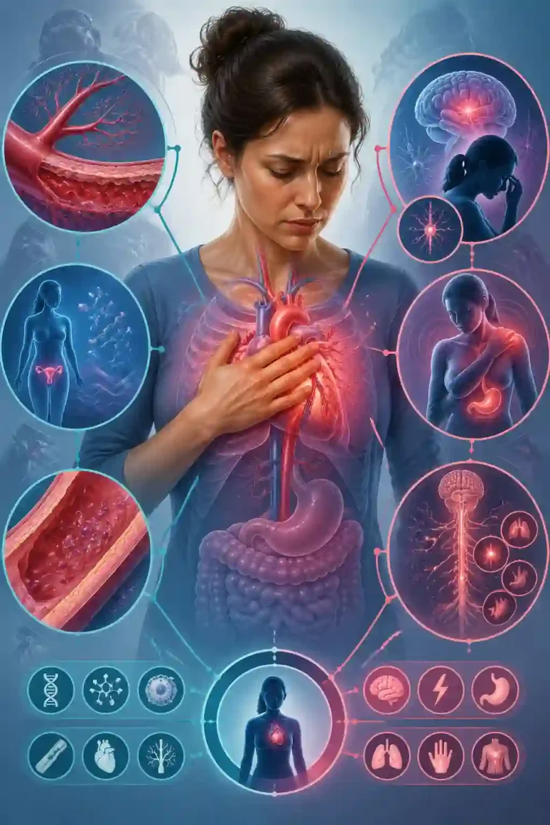 علت درد مبهم قلب چیست؟ علل، علائم هشدار و فیزیولوژی ابهام عوامل موثر بر درد مبهم قلب یا قفسه سینه تقریباً برابر درد واضح قفسه سینه هستند و برای اطمینان خاطر از عدم وجود خطر جدی راهکار واقعی همواره مراجعه به پزشک است، مخصوصاً اگر درد تکرار شود یا با علائم هشدار همراه باشد.