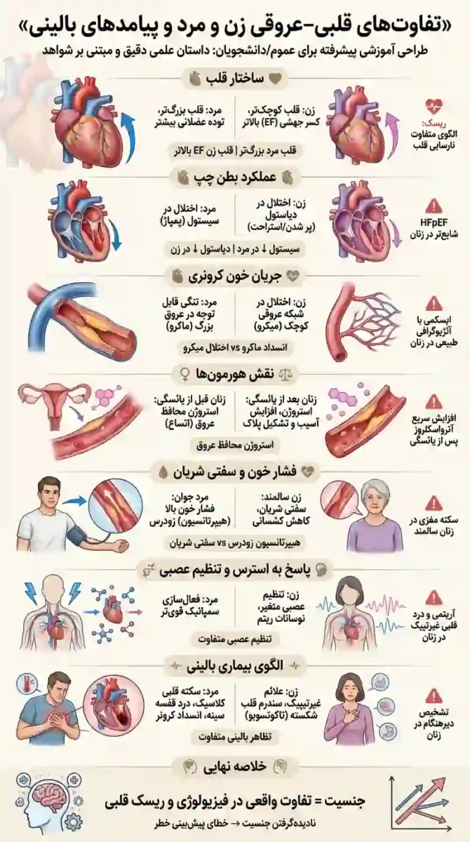 مدل PREVENT انجمن قلب امریکا برای محاسبه ریسک قلبی-عروقی و تخمین آنلاین سن قلبی PREVENT | نقش جنسیت در فیزیولوژی، آسیب پذیری، آسیب شناسی و انعکاس آن در ضرایب مدلهای برآورد ریسک قلبی-عروقی