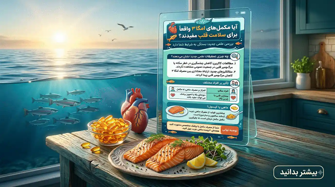 آیا مکمل‌های امگا ۳ واقعاً برای سلامت قلب مفیدند؟
